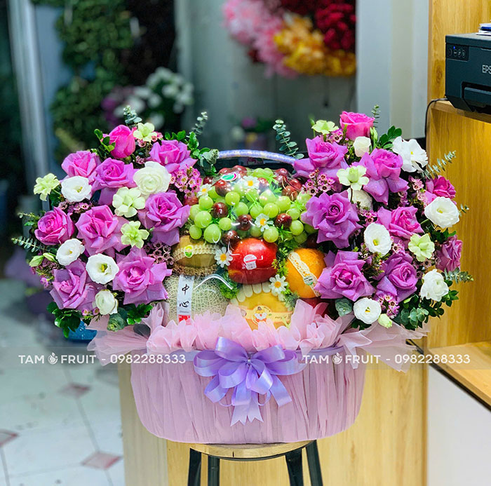 Cách Trang Trí Giỏ Trái Cây Đẹp, Sang Trọng cách trang trí giỏ trái cây